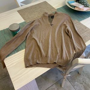 Beige quarter zip sweater